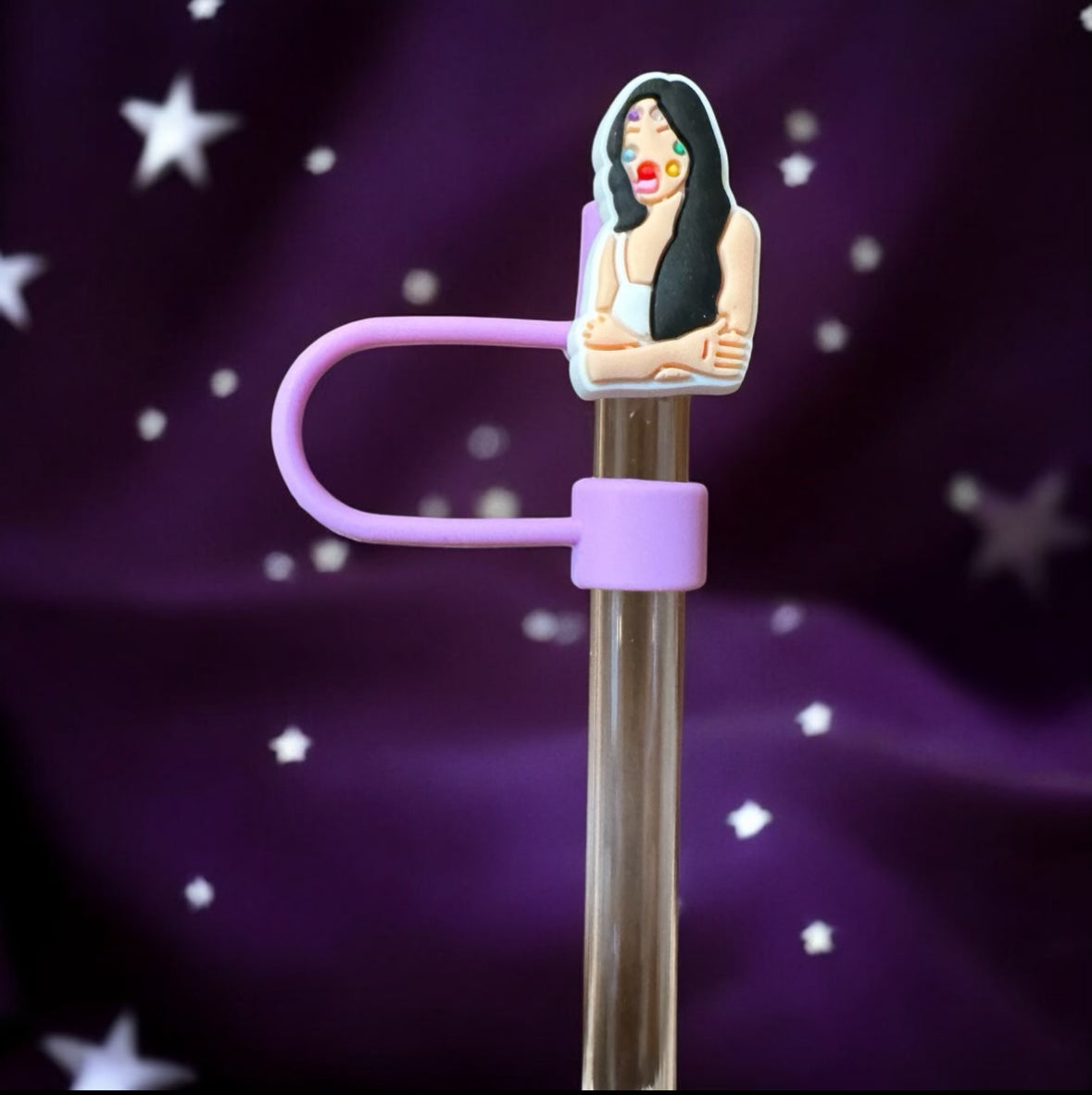 Olivia Rodrigo Purple Sour Album Straw Toppers