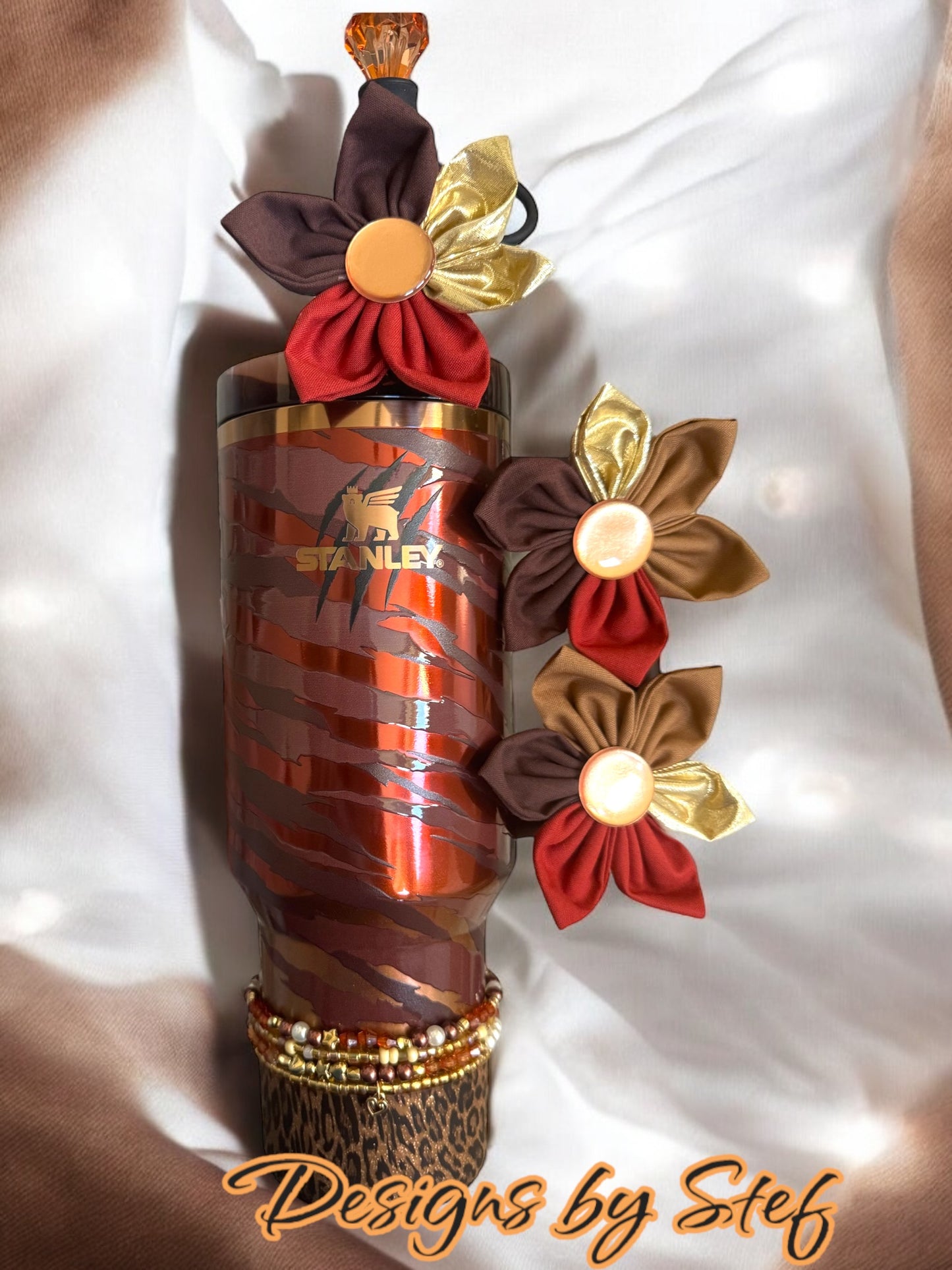 Tiger Tyla Stanley Cup Themed Straw Covers Lion Tiger Panther Crown