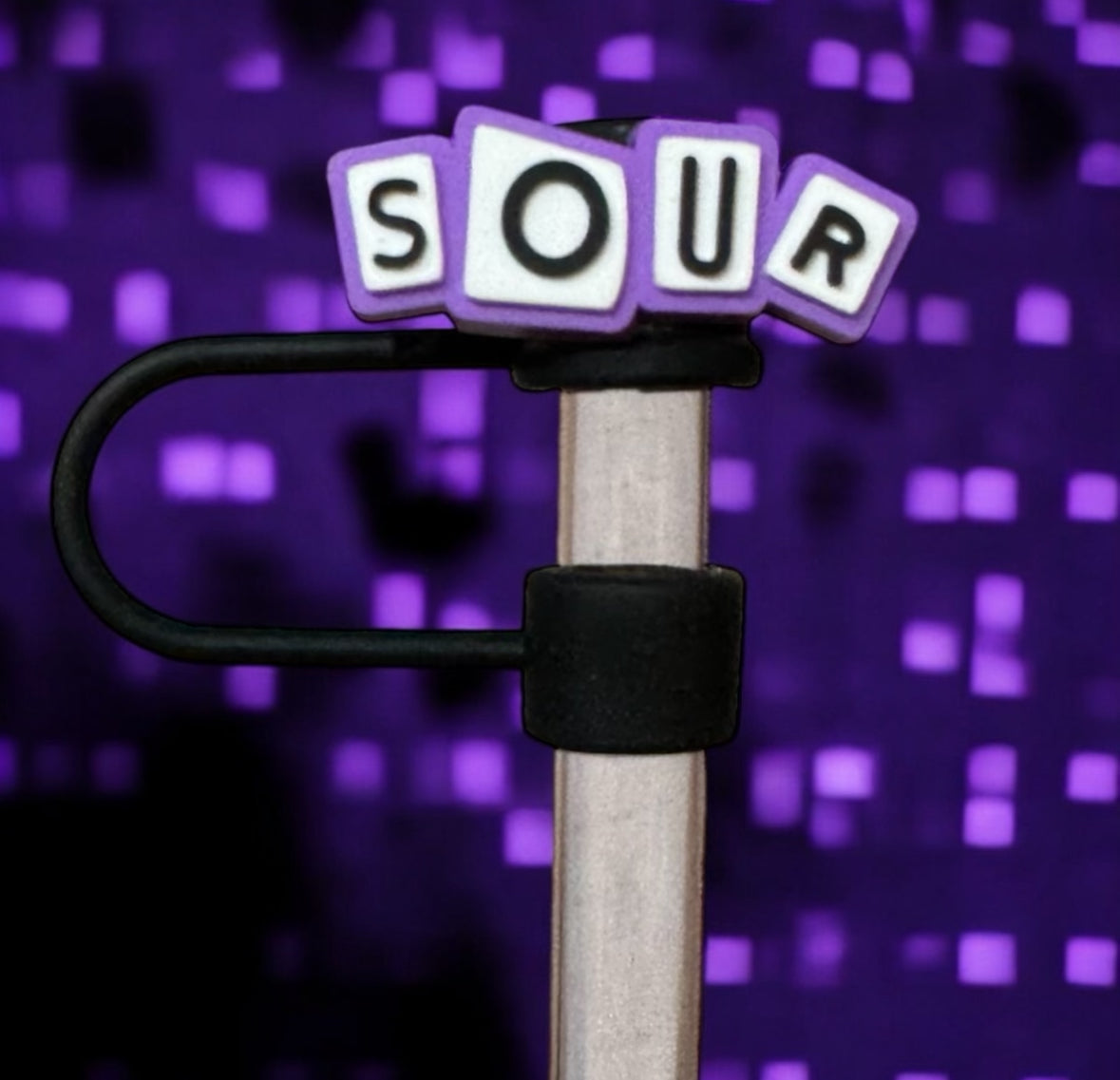 Olivia Rodrigo Purple Sour Album Straw Toppers