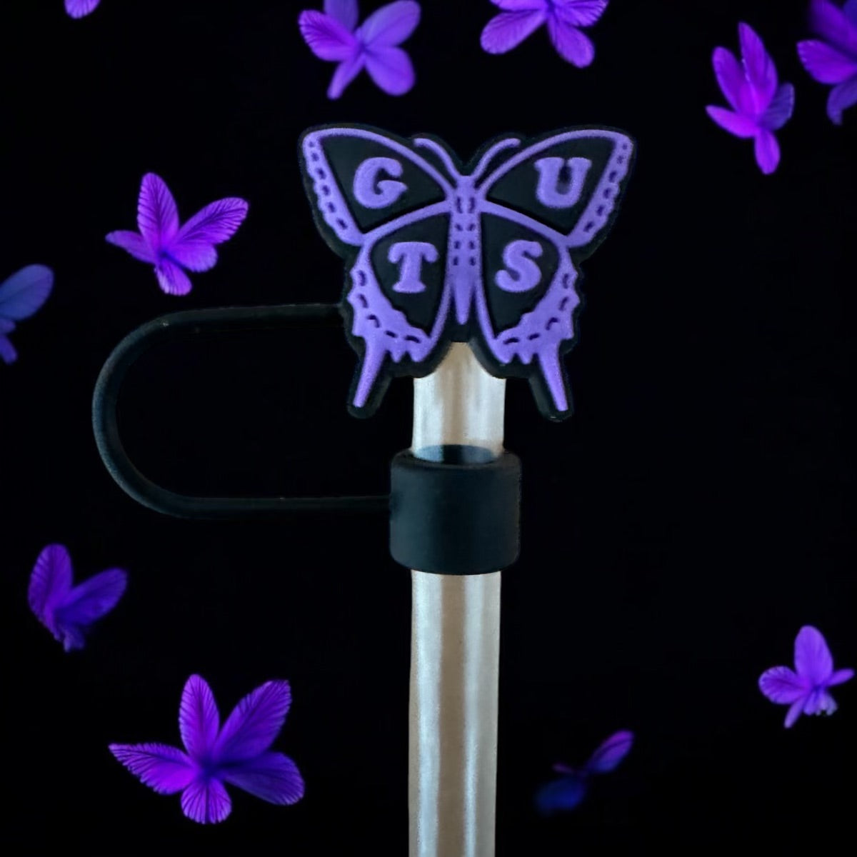 Olivia Rodrigo Purple Sour Album Straw Toppers