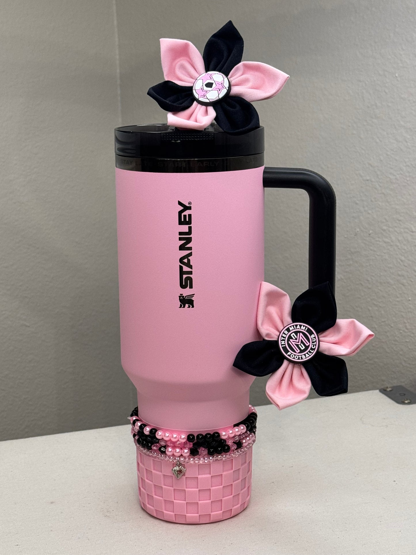 Messi Soccer Football Straw Toppers Miami Straw toppers