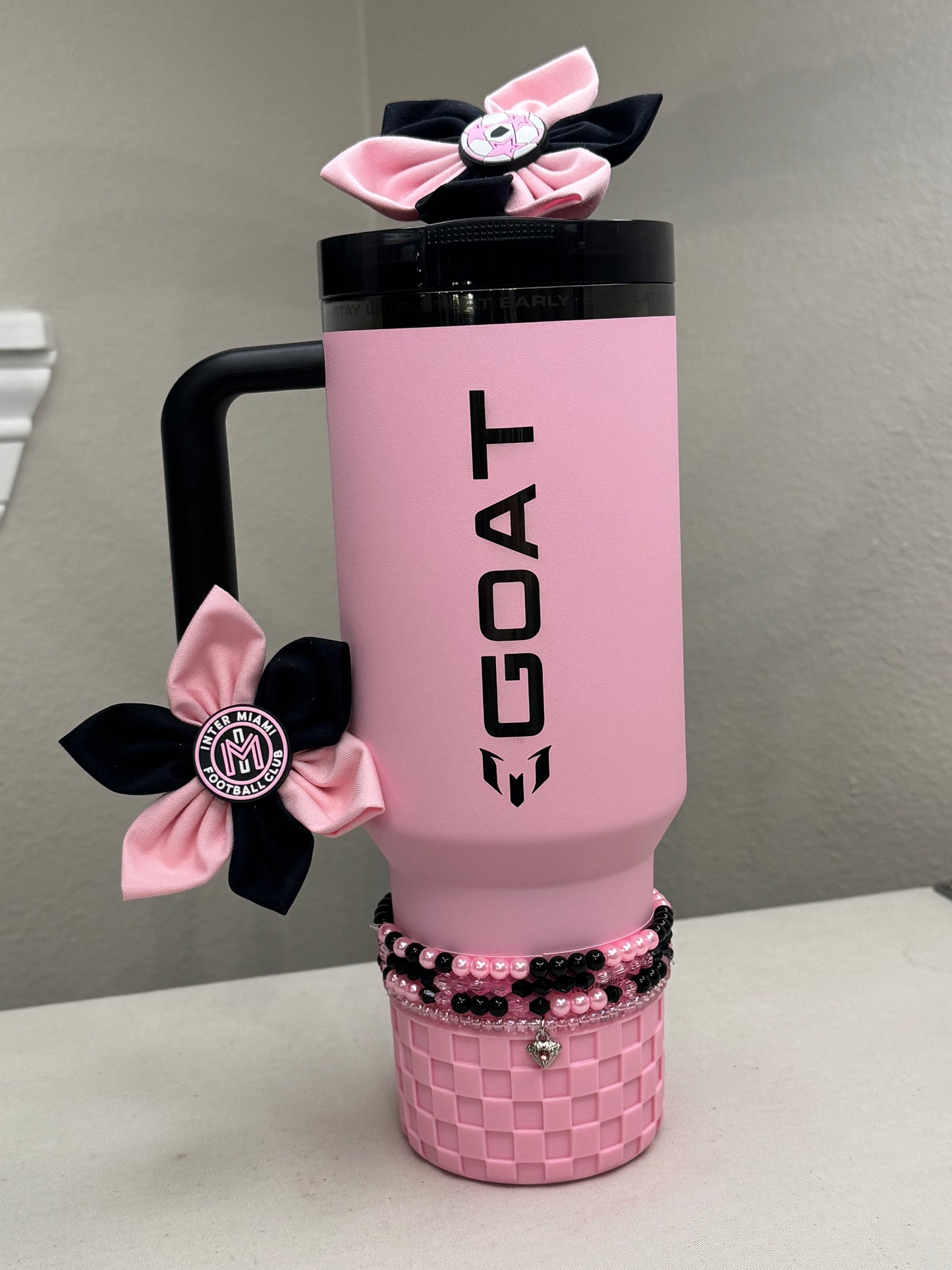 Messi Soccer Football Straw Toppers Miami Straw toppers