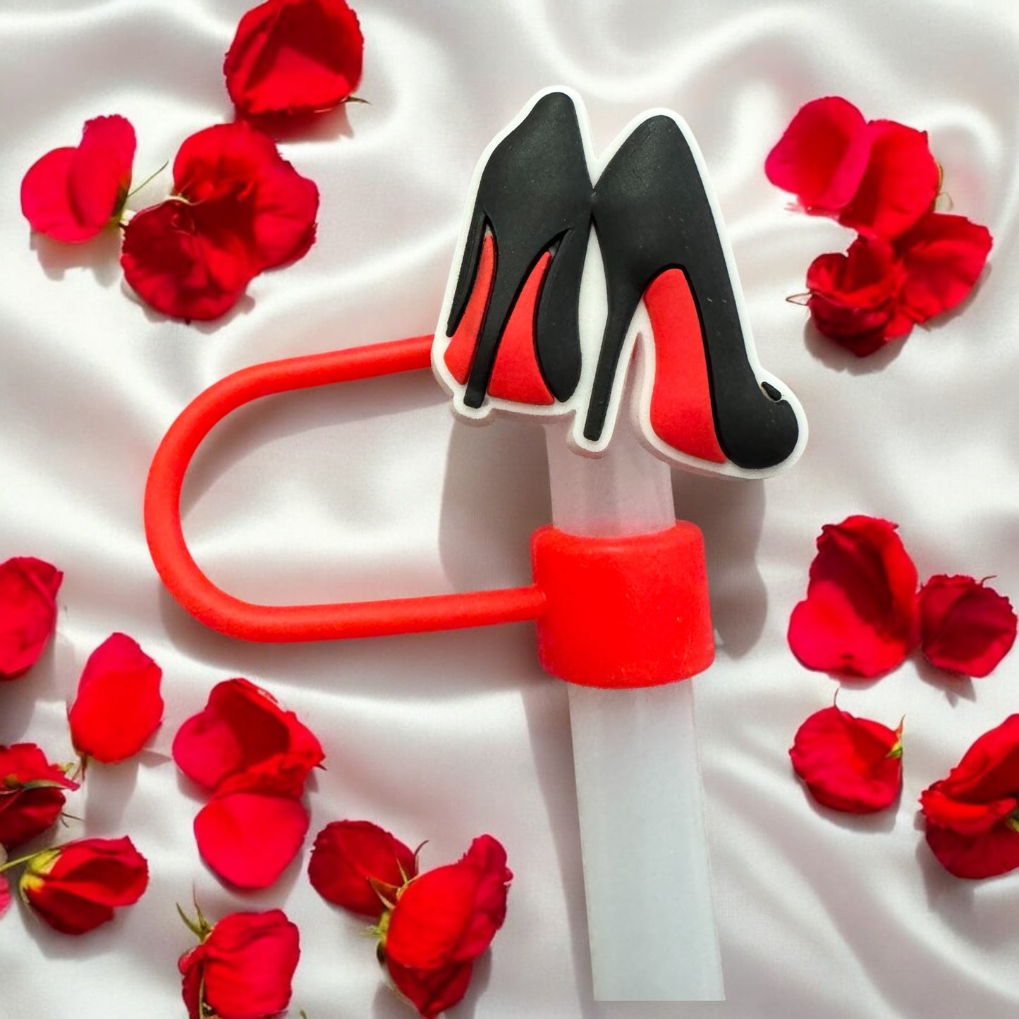 Red Themed Tinsel Red Delicious Stanley Straw Toppers