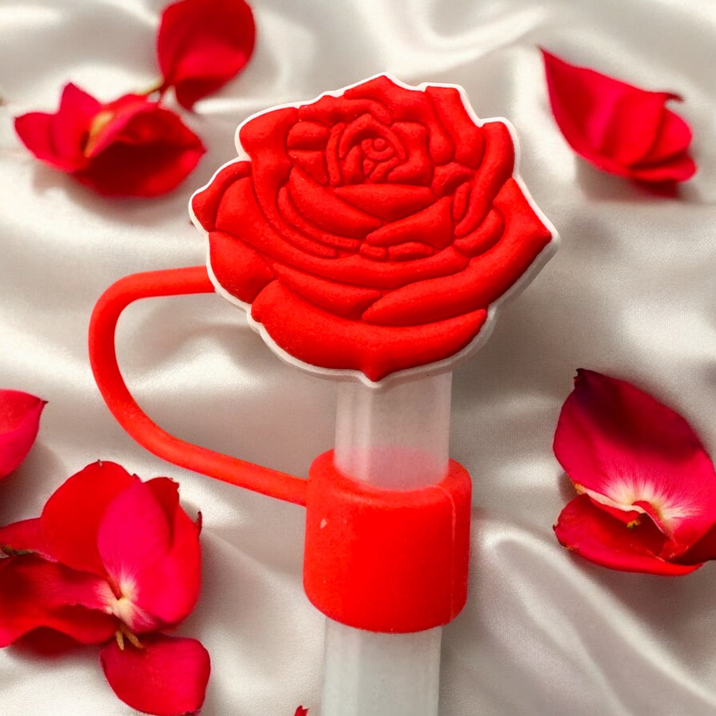 Red Themed Tinsel Red Delicious Stanley Straw Toppers