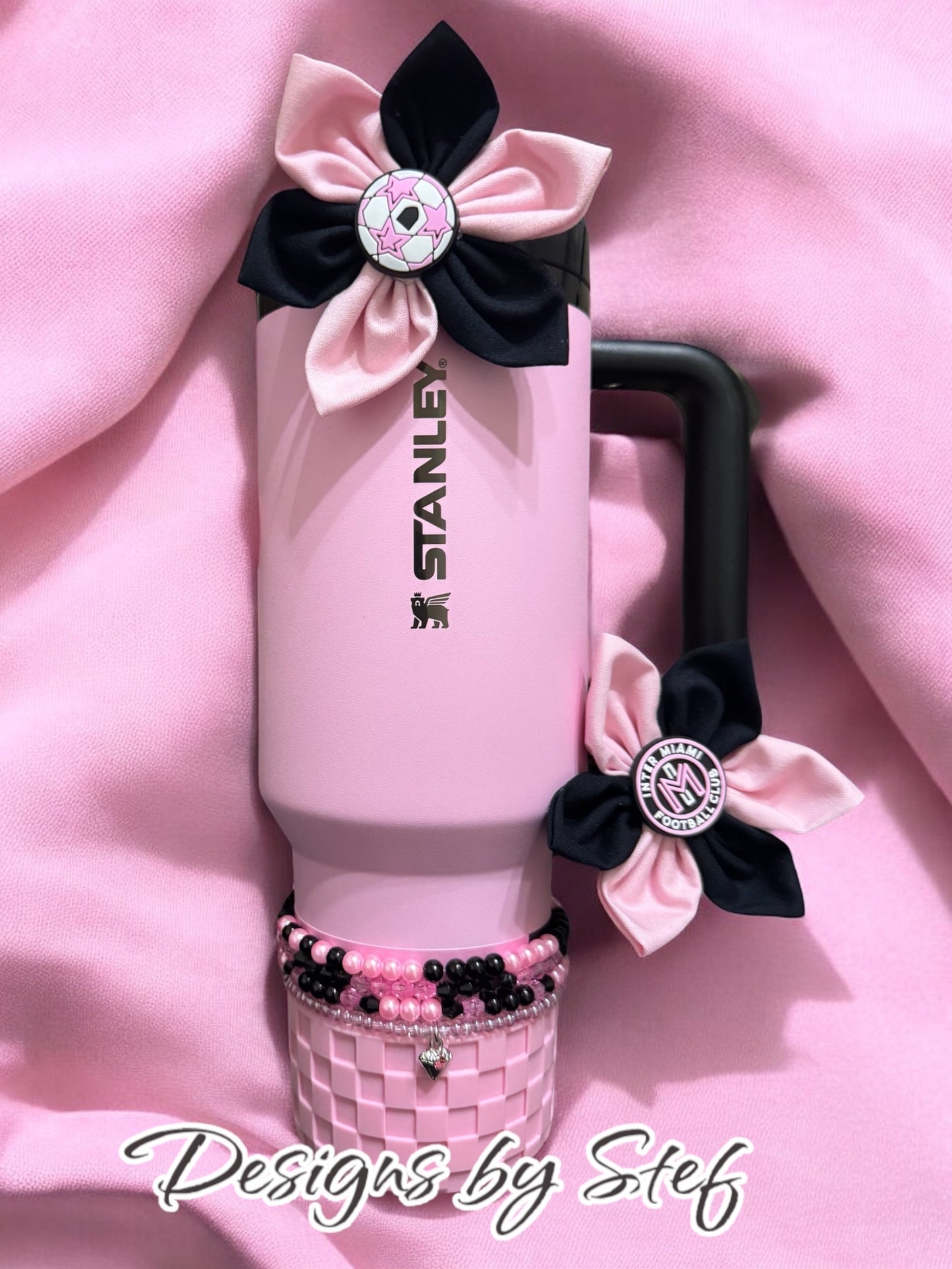 Messi Soccer Football Straw Toppers Miami Straw toppers