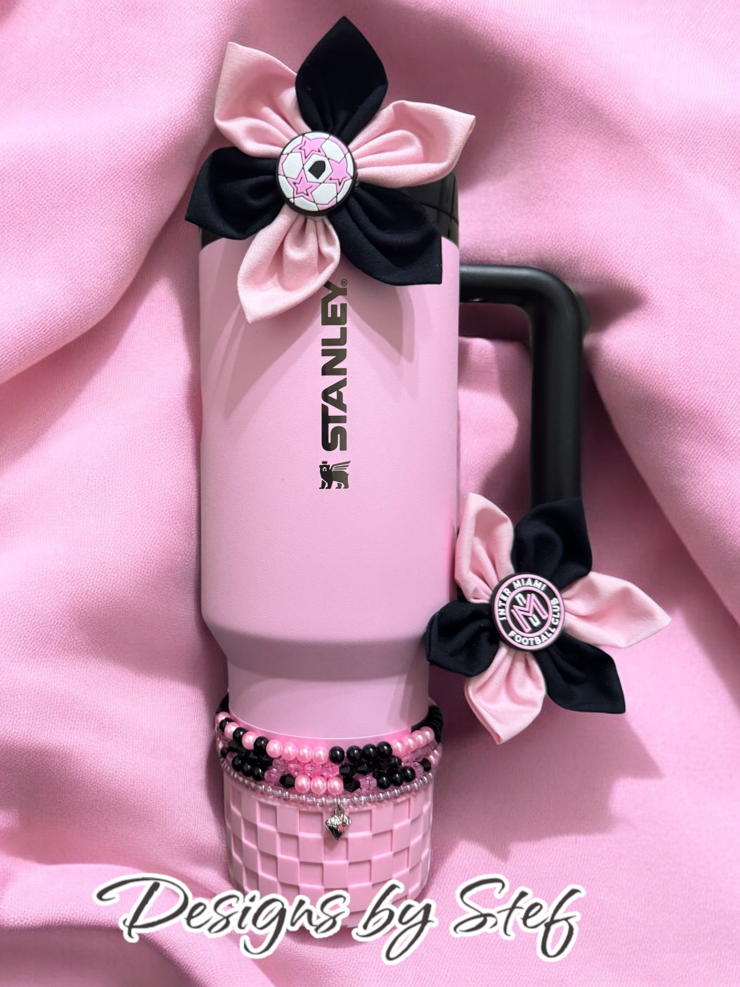 Messi Soccer Football Straw Toppers Miami Straw toppers