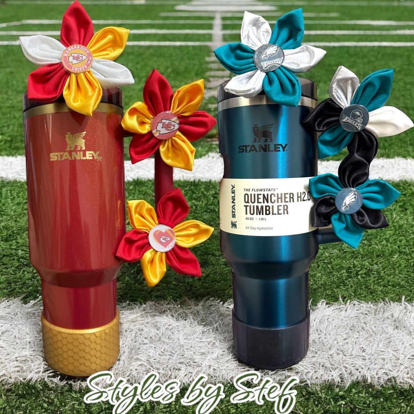 Super Bowl Chiefs or Eagles Floral Fancy